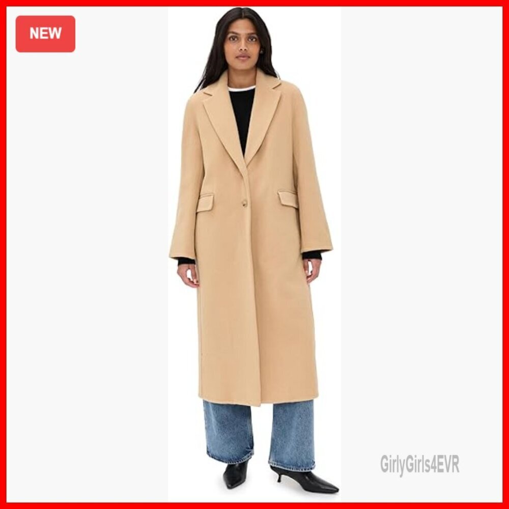 Wool Blend Trench Coat, Single Breasted Classic Fit, Extra Long Length